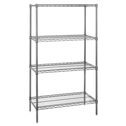 36 x 18 x 86" - 4 Shelf Wire Shelving Starter Unit