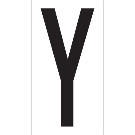 3 <span class='fraction'>1/2</span>" "Y" Vinyl Warehouse Letter Labels