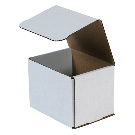 5 x 4 x 4" White Corrugated Mailers