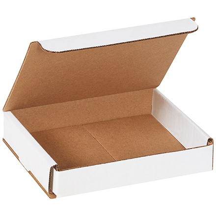 6 x 5 x 1" White Corrugated Mailers