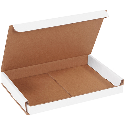 9 x 6 x 1" White Corrugated Mailers